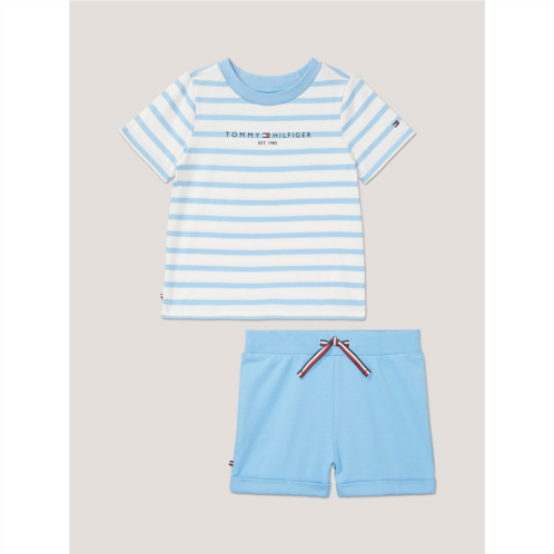 TOMMY HILFIGER Babies Stripe T-Shirt and Short Set